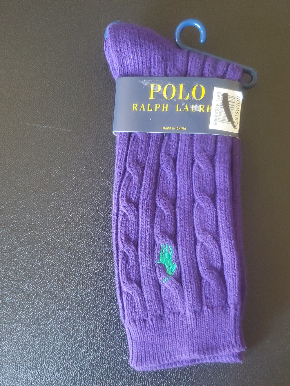 POLO RALPH LAUREN WOMENS SOCKS IN PURPLE /SOCK SIZE -9-11